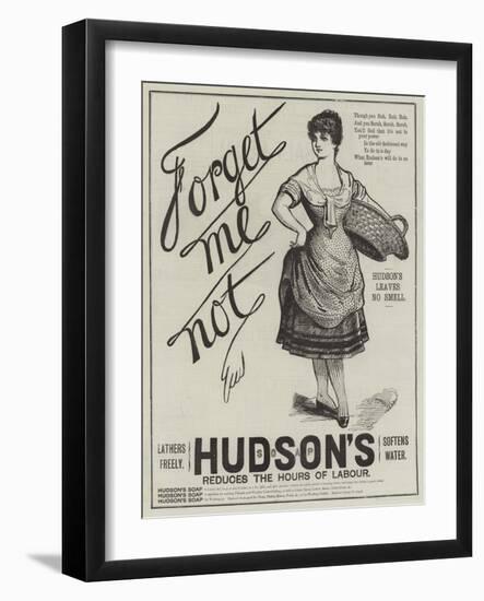 Advertisement, Hudson's Soap-null-Framed Giclee Print