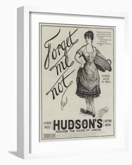 Advertisement, Hudson's Soap-null-Framed Giclee Print