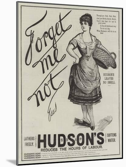 Advertisement, Hudson's Soap-null-Mounted Giclee Print