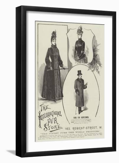 Advertisement, International Fur Store-null-Framed Giclee Print