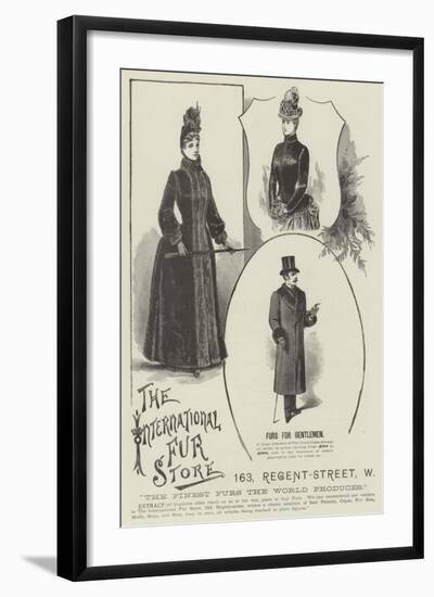 Advertisement, International Fur Store-null-Framed Giclee Print