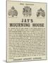 Advertisement, Jay's Mourning House-null-Mounted Giclee Print