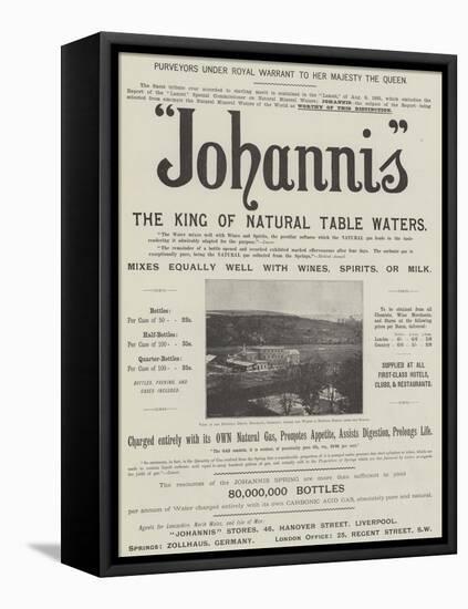 Advertisement, Johannis-null-Framed Stretched Canvas