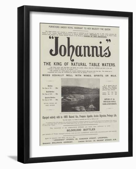 Advertisement, Johannis-null-Framed Giclee Print