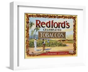 Advertisement Label for Redford's Celebrated Tobaccos-null-Framed Giclee Print