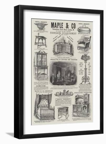 Advertisement, Maple and Company-null-Framed Giclee Print