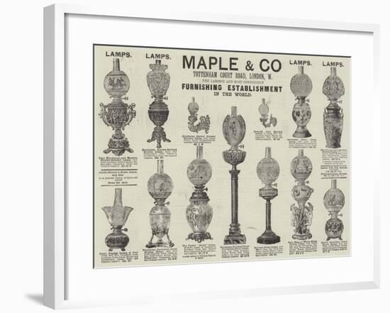 Advertisement, Maple and Company-null-Framed Giclee Print