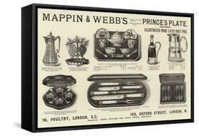 Advertisement, Mappin and Webb's Prince's Plate-null-Framed Stretched Canvas