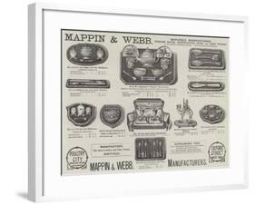 Advertisement, Mappin and Webb-null-Framed Giclee Print