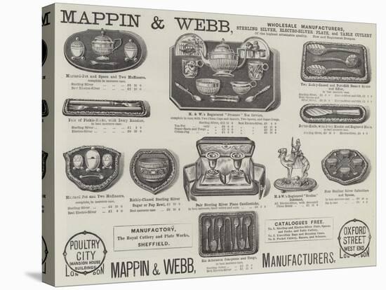 Advertisement, Mappin and Webb-null-Stretched Canvas