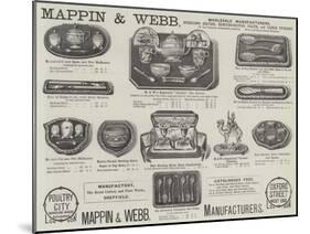 Advertisement, Mappin and Webb-null-Mounted Giclee Print