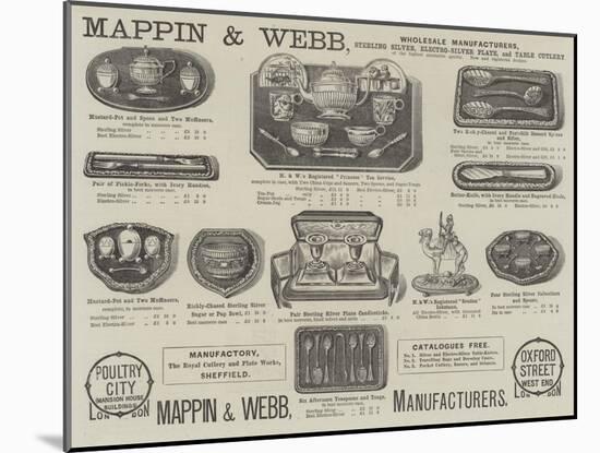 Advertisement, Mappin and Webb-null-Mounted Giclee Print