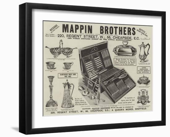 Advertisement, Mappin Brothers-null-Framed Giclee Print