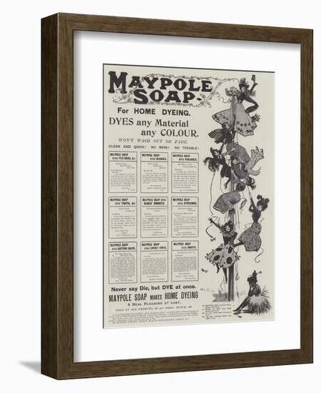 Advertisement, Maypole Soap-null-Framed Giclee Print