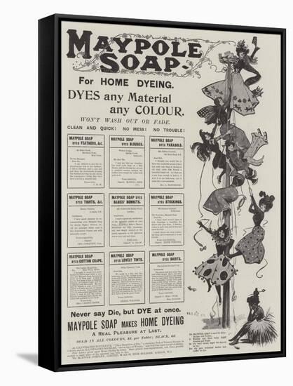 Advertisement, Maypole Soap-null-Framed Stretched Canvas