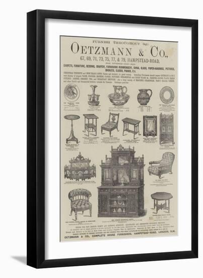 Advertisement, Oetzmann and Company-null-Framed Giclee Print