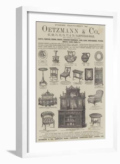 Advertisement, Oetzmann and Company-null-Framed Giclee Print