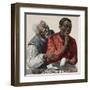 Advertisement of an African-American couple wherein the woman is offering the man a cigar.-Vernon Lewis Gallery-Framed Art Print