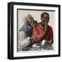 Advertisement of an African-American couple wherein the woman is offering the man a cigar.-Vernon Lewis Gallery-Framed Art Print