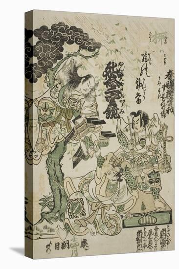 Advertisement of the Drama Haru No Akebono Kuruwa Soga, at the Ichimura Theatre-Torii Kiyomasu II-Stretched Canvas
