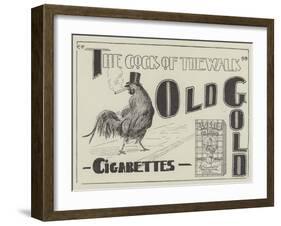 Advertisement, Old Gold Cigarettes-null-Framed Giclee Print