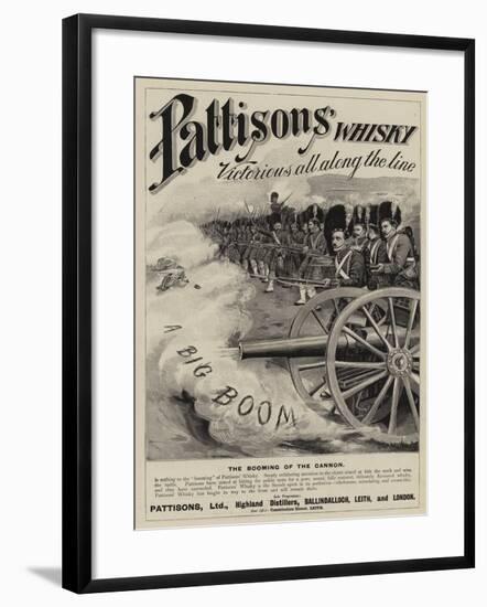 Advertisement, Pattisons' Whisky-null-Framed Giclee Print