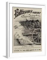 Advertisement, Pattisons' Whisky-null-Framed Giclee Print