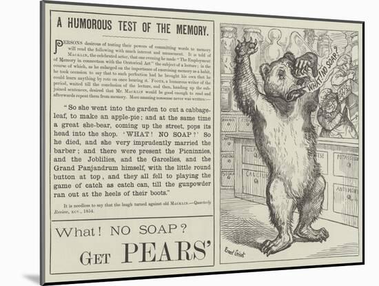 Advertisement, Pears' Soap-Ernest Henry Griset-Mounted Giclee Print