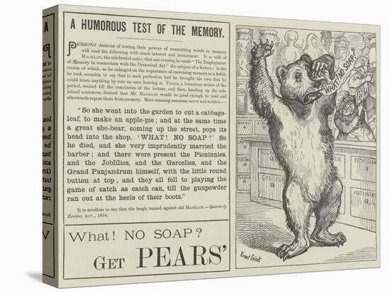 Advertisement, Pears' Soap-Ernest Henry Griset-Stretched Canvas