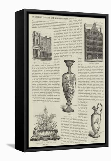 Advertisement, Phillips', Pottery and Glass Manufacturer-null-Framed Stretched Canvas