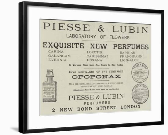 Advertisement, Piesse and Lubin-null-Framed Giclee Print