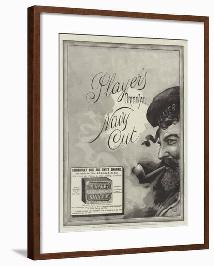 Advertisement, Player's Navy Cut-null-Framed Giclee Print