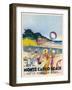 Advertisement Promoting Monte Carlo Beach-null-Framed Photographic Print