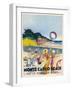 Advertisement Promoting Monte Carlo Beach-null-Framed Photographic Print