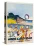 Advertisement Promoting Monte Carlo Beach-null-Stretched Canvas