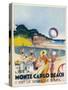 Advertisement Promoting Monte Carlo Beach-null-Stretched Canvas