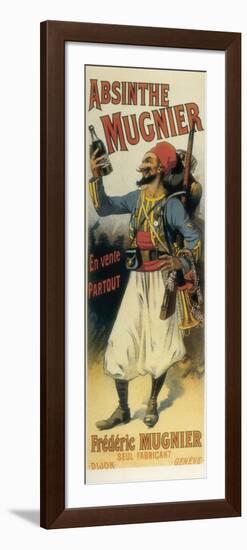 Advertisement Sign for Absinthe 'Mugnier', 1895-null-Framed Premium Giclee Print