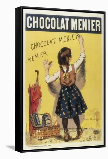Advertisement Sign for 'Chocolat Menier', 1893-null-Framed Stretched Canvas