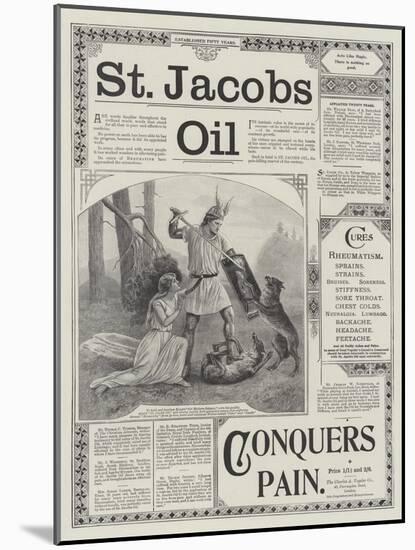 Advertisement, St Jacobs Oil-null-Mounted Giclee Print