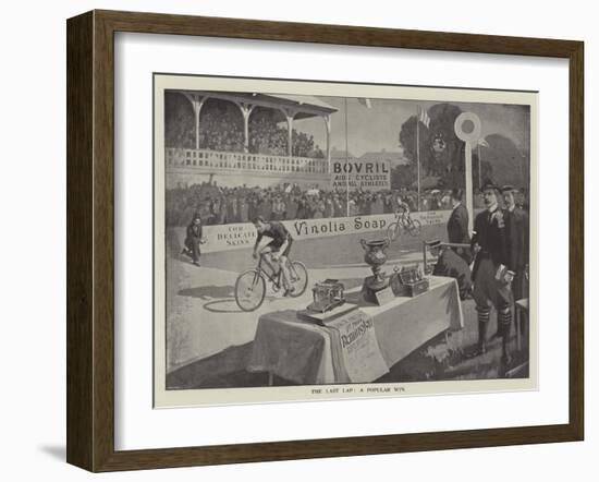 Advertisement, the Last Lap, a Popular Win-null-Framed Giclee Print