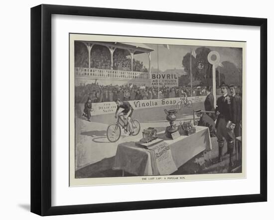 Advertisement, the Last Lap, a Popular Win-null-Framed Giclee Print