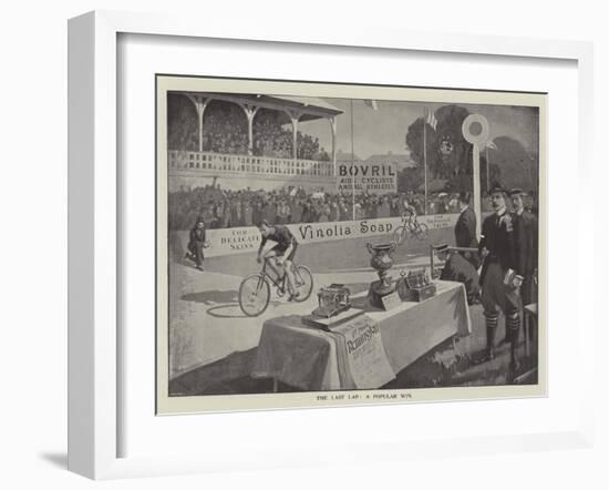 Advertisement, the Last Lap, a Popular Win-null-Framed Giclee Print