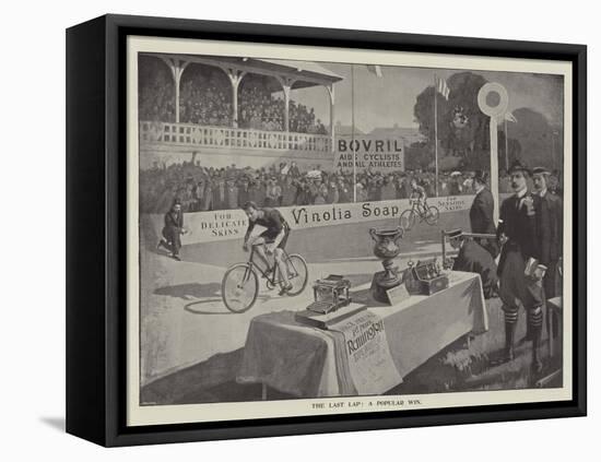 Advertisement, the Last Lap, a Popular Win-null-Framed Stretched Canvas