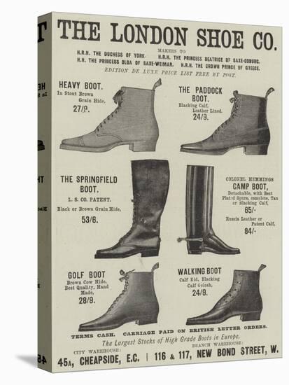 Advertisement, the London Shoe Company-null-Stretched Canvas