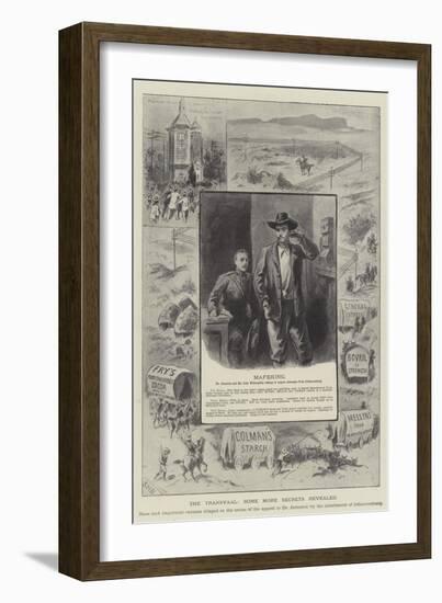 Advertisement, the Transvaal, Some More Secretes Revealed-null-Framed Giclee Print