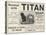 Advertisement, Titan Soap-null-Stretched Canvas