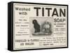 Advertisement, Titan Soap-null-Framed Stretched Canvas