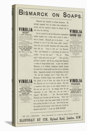 Advertisement, Vinolia-null-Stretched Canvas