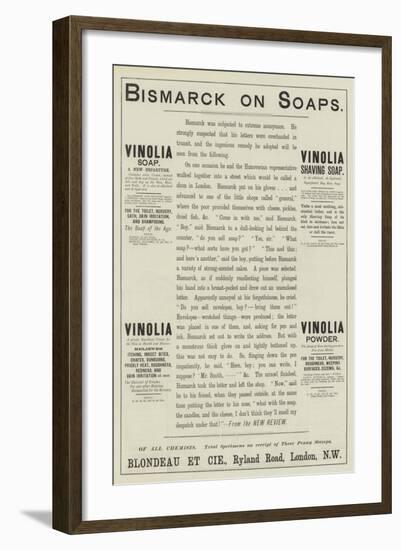 Advertisement, Vinolia-null-Framed Giclee Print