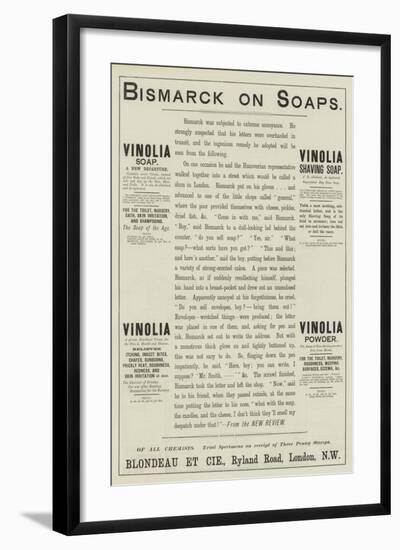 Advertisement, Vinolia-null-Framed Giclee Print